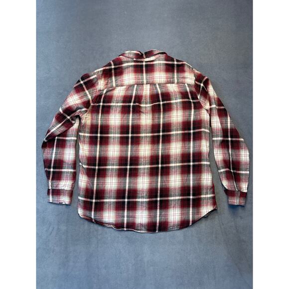 Eddie Bauer Mauve & Black Flannel Shirt Women’s Size Large - Picture 9 of 9